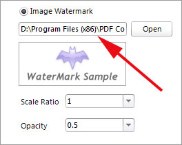 set image watermark before adding it to PDF files