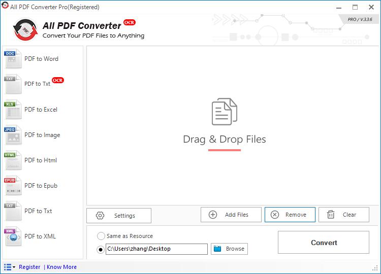 Screenshot of All PDF Converter v3.5.6