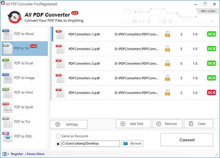 Screenshot of All PDF Converter v3.5.6
