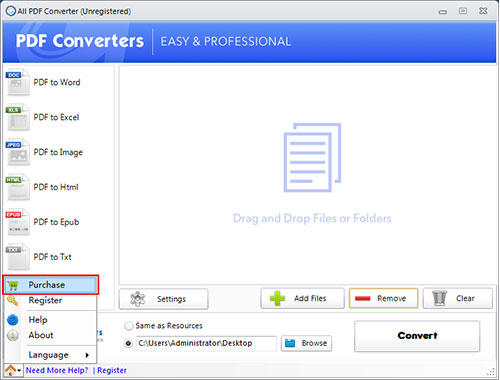 tutorial: purchase All PDF Converter