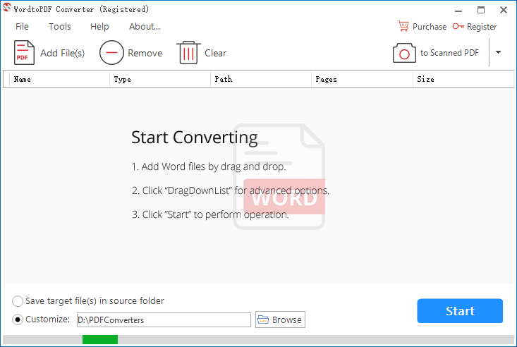 Main window of PDF Compressor V3.