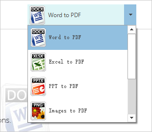 Choose "Word-to-PDF" option.