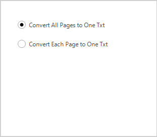 convert all pages to one text or each page to one text