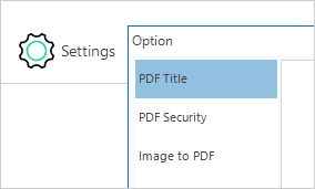 Set metadata and passwords for output PDF files.