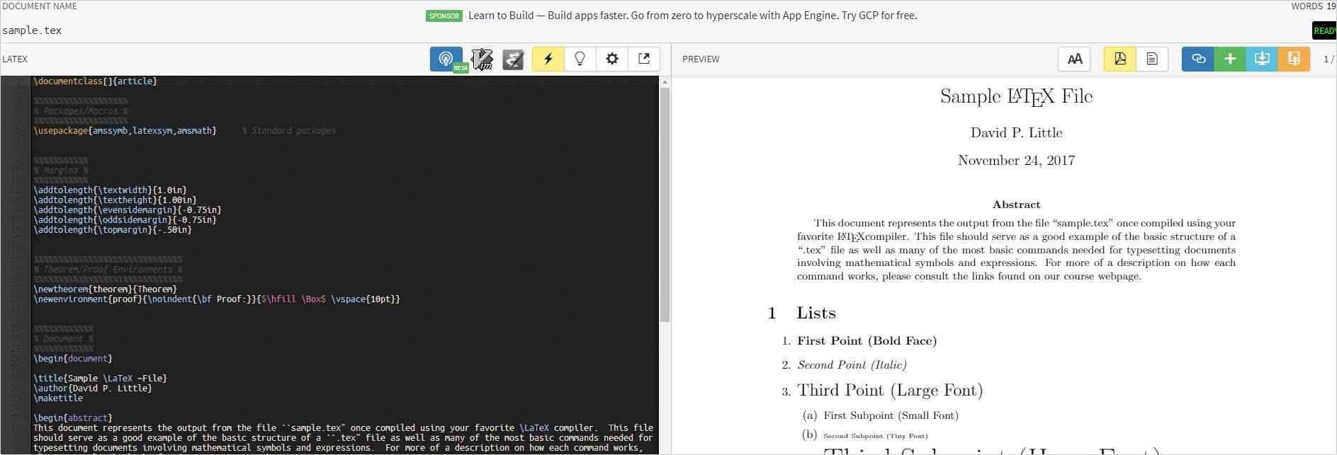 LaTeX Base editor