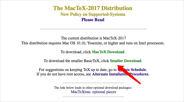 Download the smaller BasicTeX. 