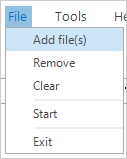 Go to the "File" tab >"Add file(s)”.