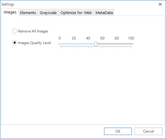 "Image Quality Level" option of PDF Compressor V3.
