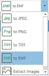 "to PDF" option of PDFtoImage Converter.