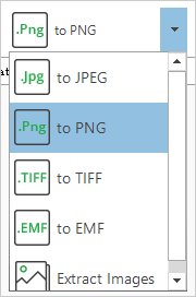 "to PNG" option of PDFtoImage Converter.