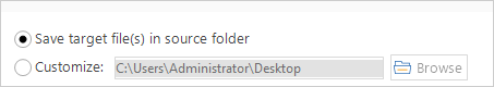 Saving directory options of PDFtoImage Converter.