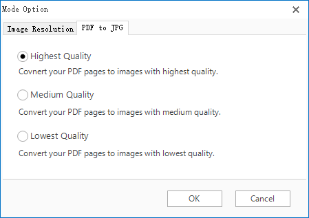 "PDF toJPG" tab of PDFtoImage Converter.