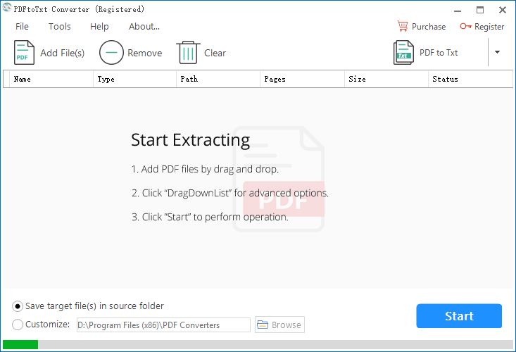 Windows 10 PDFtoTxt Converter full