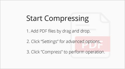 Workspace of PDF Compressor V3 where files are dragged and dropped.