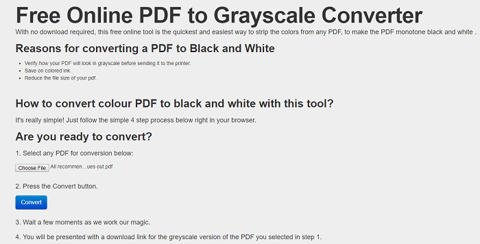 how to convert pdf to black and white mac