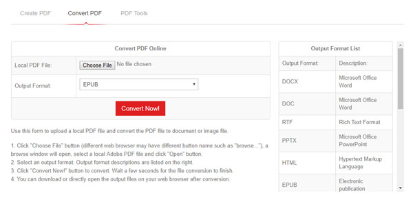 pdfconvertonline pdf to epub