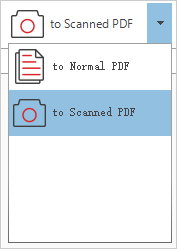 Select "to Scanned PDF".