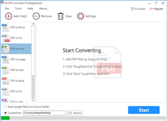 all pdf converter pro, convert pdf to excel