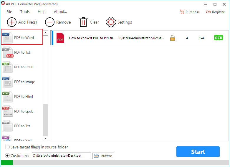Convert PDF to Word with All PDF Converter Pro.