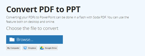 sodapdf, convert pdf to ppt