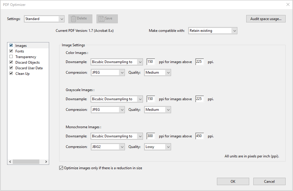 compress pdf file size acrobat