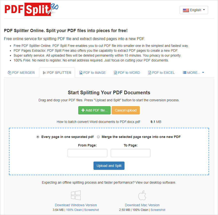 How to split PDF on Mac