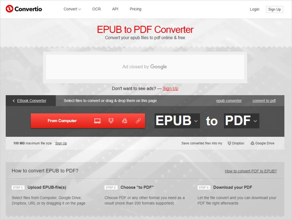 Convertir mobi pdf